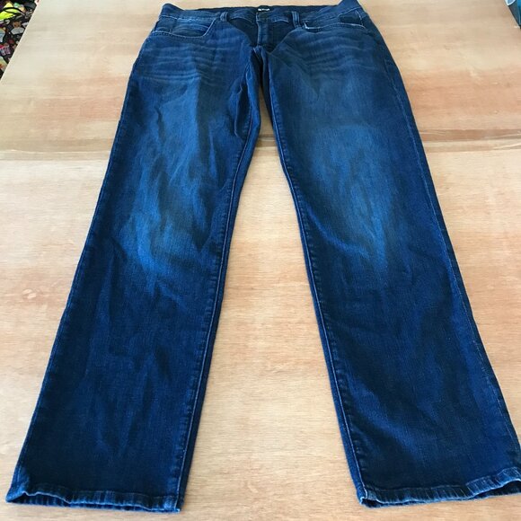 Hudson Byron Straight Jeans Men 34x30 Blue Mid Rise Dark Wash Stretch Preppy - Picture 1 of 14